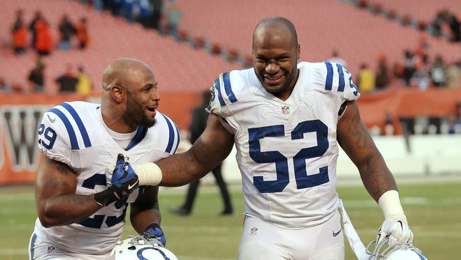 Colts defenders Mike Adams (left) and D'Qwell Jackson (right) are headed to the Pro Bowl.
