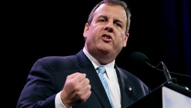 New Jersey Gov. Chris Christie speaks during the Freedom Summit in Des Moines, Iowa, on Jan. 24.