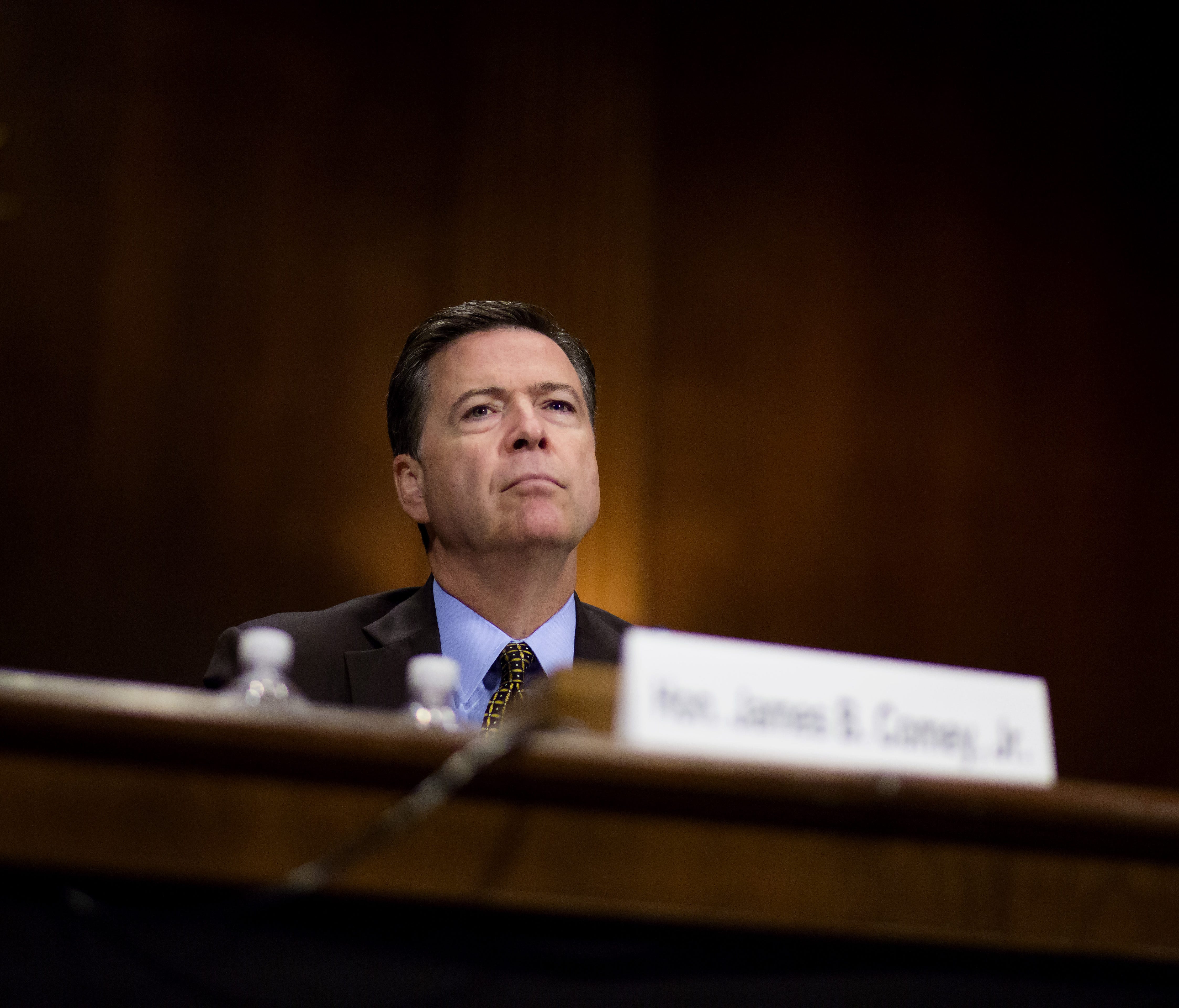James Comey testifies before the Senate Judiciary Committee on Capitol Hill on May 3, 2017.