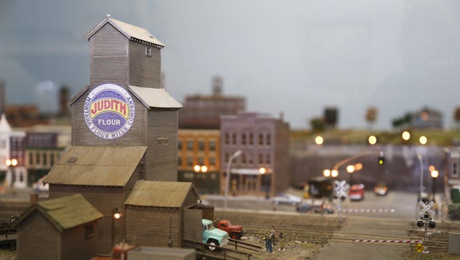 One part of a model train track showed the Great Falls area, while other parts of it were replicas of other towns in Montana. The model trains were being shown during the annual Great Northern Railway Historical Society Convention in Great Falls.