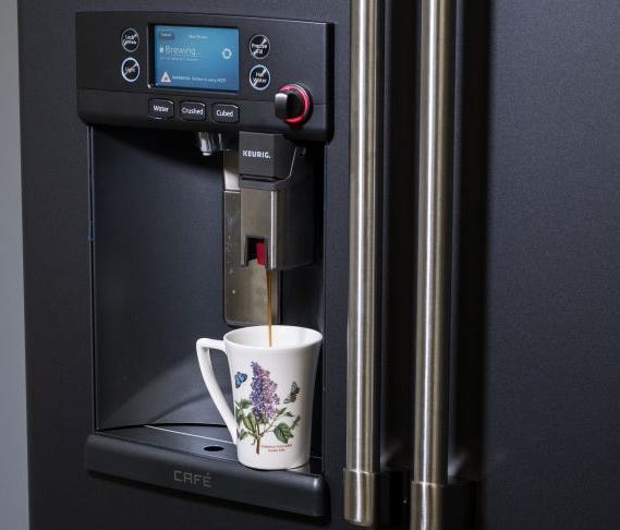 This GE fridge makes coffee