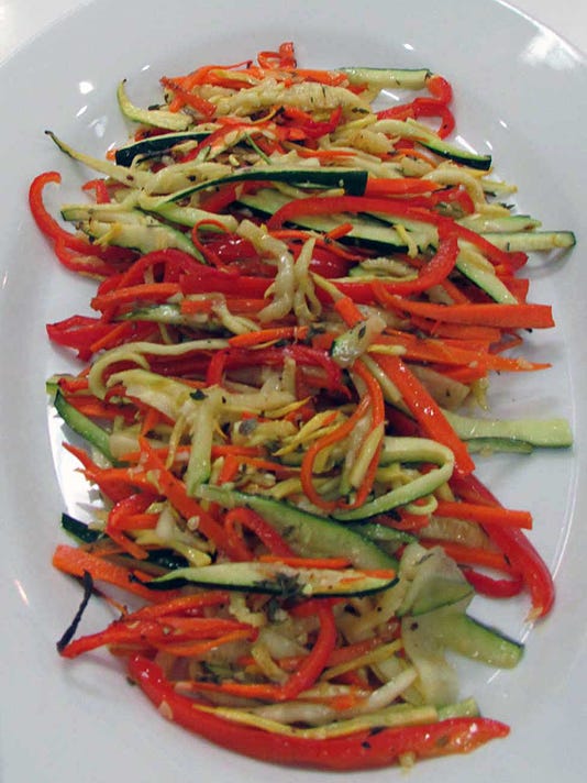 Roasted Julienne Vegetables with Fresh Herbs