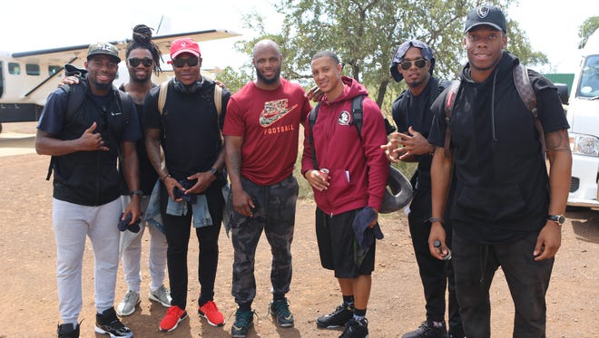 The group of NFL players arrived at Kruger National Park in South Africa for a memorable wildlife safari.
