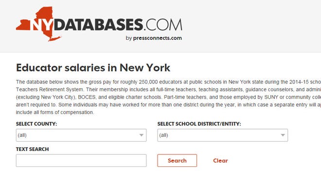 Database of teacher, other educator pay in New York State.