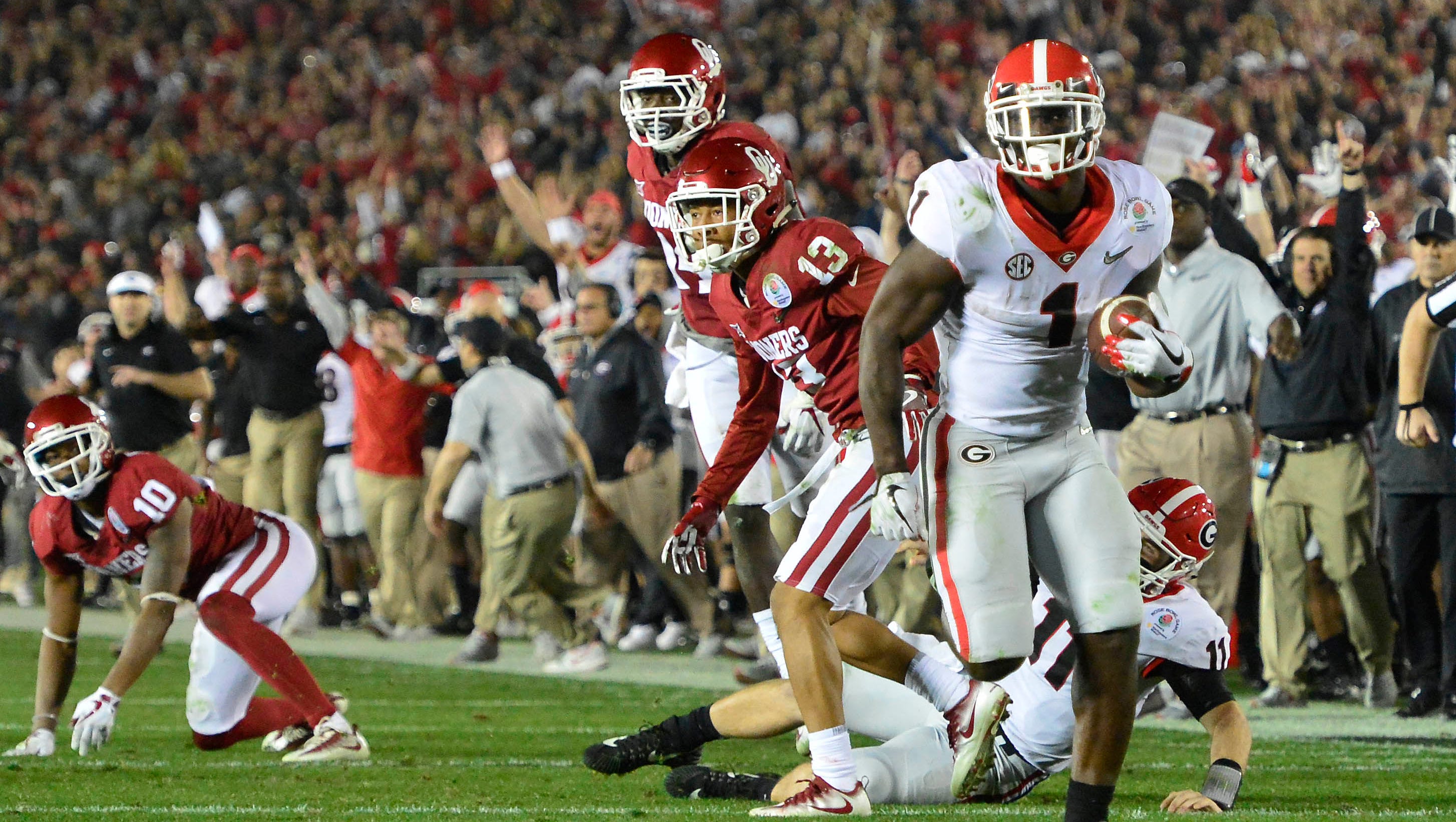 defeats Oklahoma in classic Rose Bowl in overtime