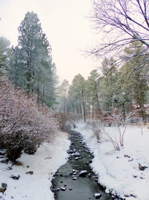 Ruidoso also received a surprise snow a few days before Christmas.