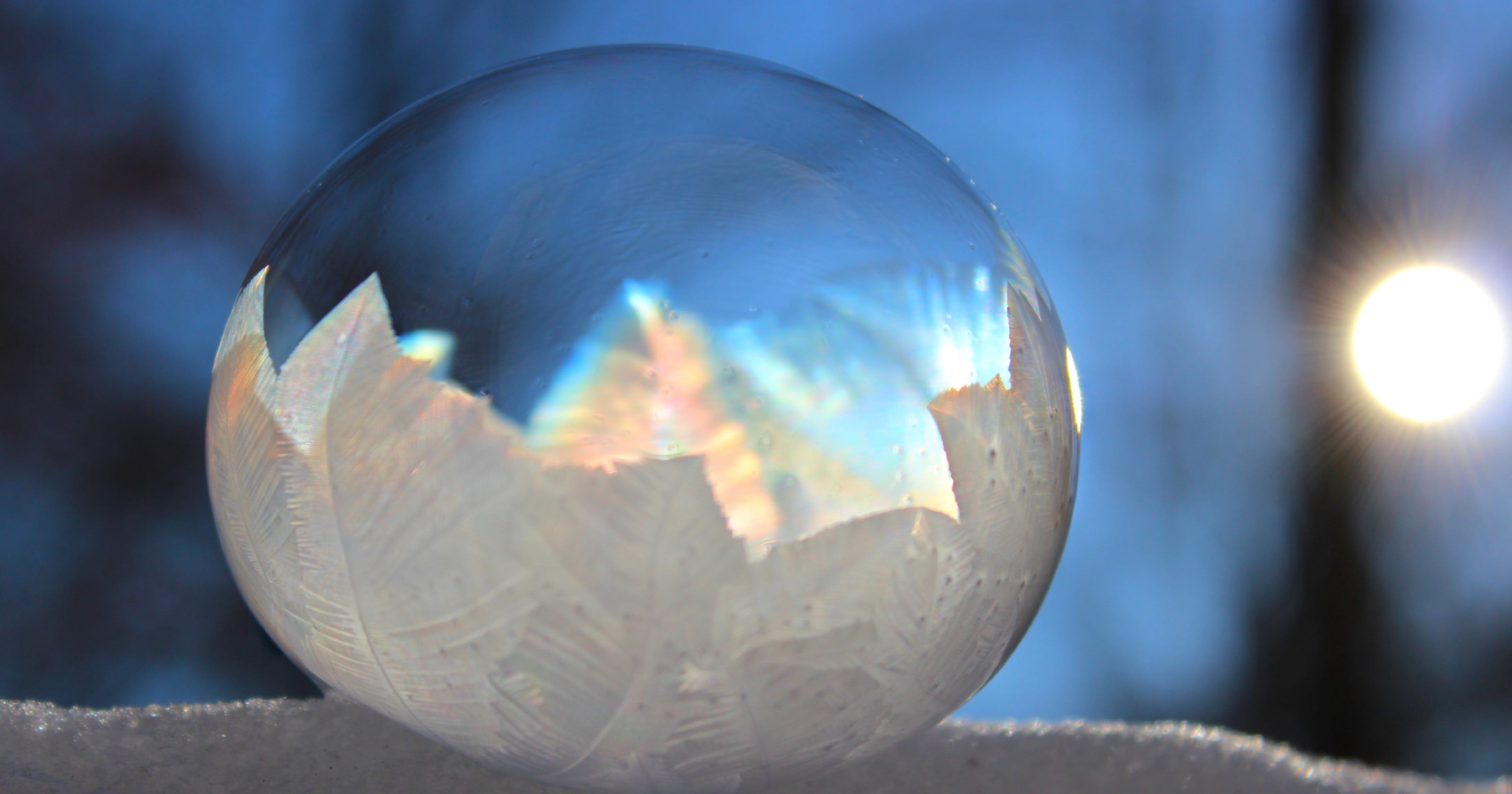 How cold it? Enough to freeze bubbles