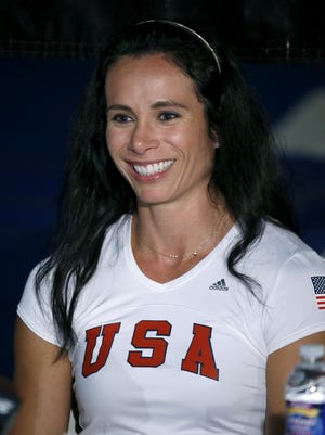 Olympic pole vaulter Jenn Suhr held a news conference at her home in Churchville regarding the Rio Games.