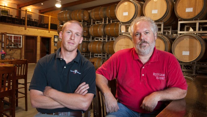 Beneduce Vineyards winemaker and co-owner Michael Beneduce (left) and research associate professor and director of the New Jersey Center for wine research and education Daniel Ward.