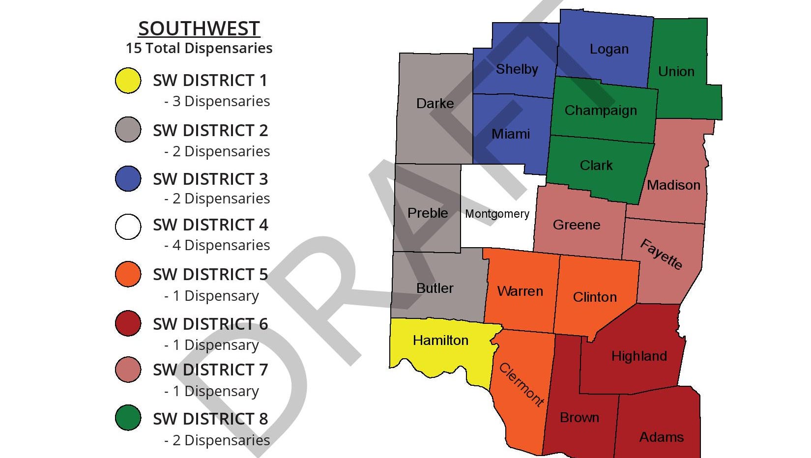 How many pot dispensaries will your Ohio county get?