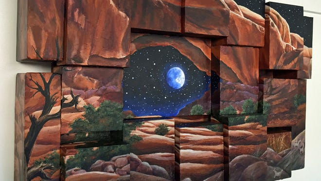 “Blue Moon” by artist Lois Duffy is featured in “3-Dimensional Journey” opening with an artists’ reception and runs through April 2 at the Branigan Cultural Center, 501 N. Main St.