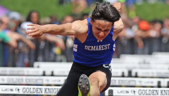 Senior Andrew Peterson looks to build off last year's breakout season for NV/Demarest in the hurdles.