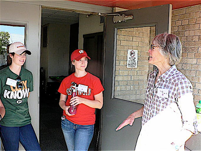 Sheila McGuirk, (right) longtime Professor of Large