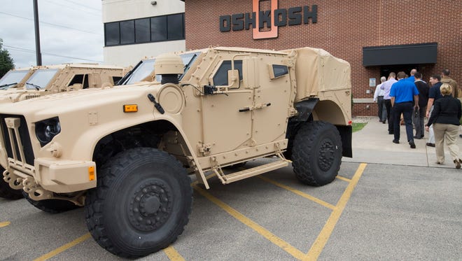 A prototype Joint Light Tactical Vehicle is shown in 2015 at Oshkosh Corp. in Oshkosh.