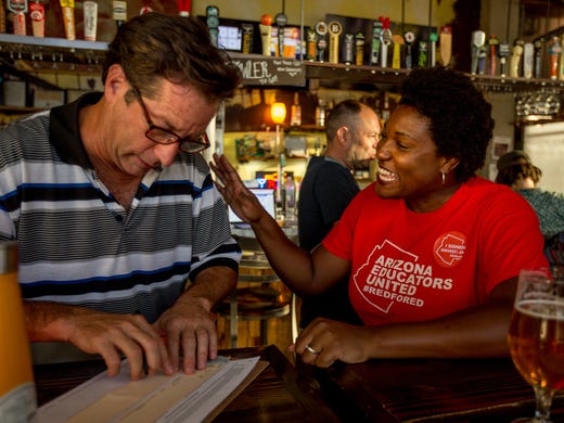 Dana Ramos, a seventh grade teacher from Phoenix, talks