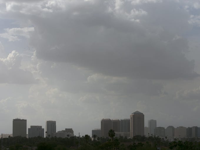 Monsoon weather moves into downtown Phoenix on July