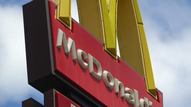 A sign for a McDonald's restaurant.