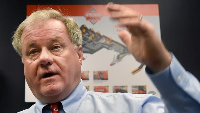 State Sen. Scott Wagner, in an interview at Penn Waste's corporate headquarters in East Manchester Township, has linked his business background to his political career. For example, he told a Rotary Club of York crowd the story of how he left one trash-hauling company to start another.