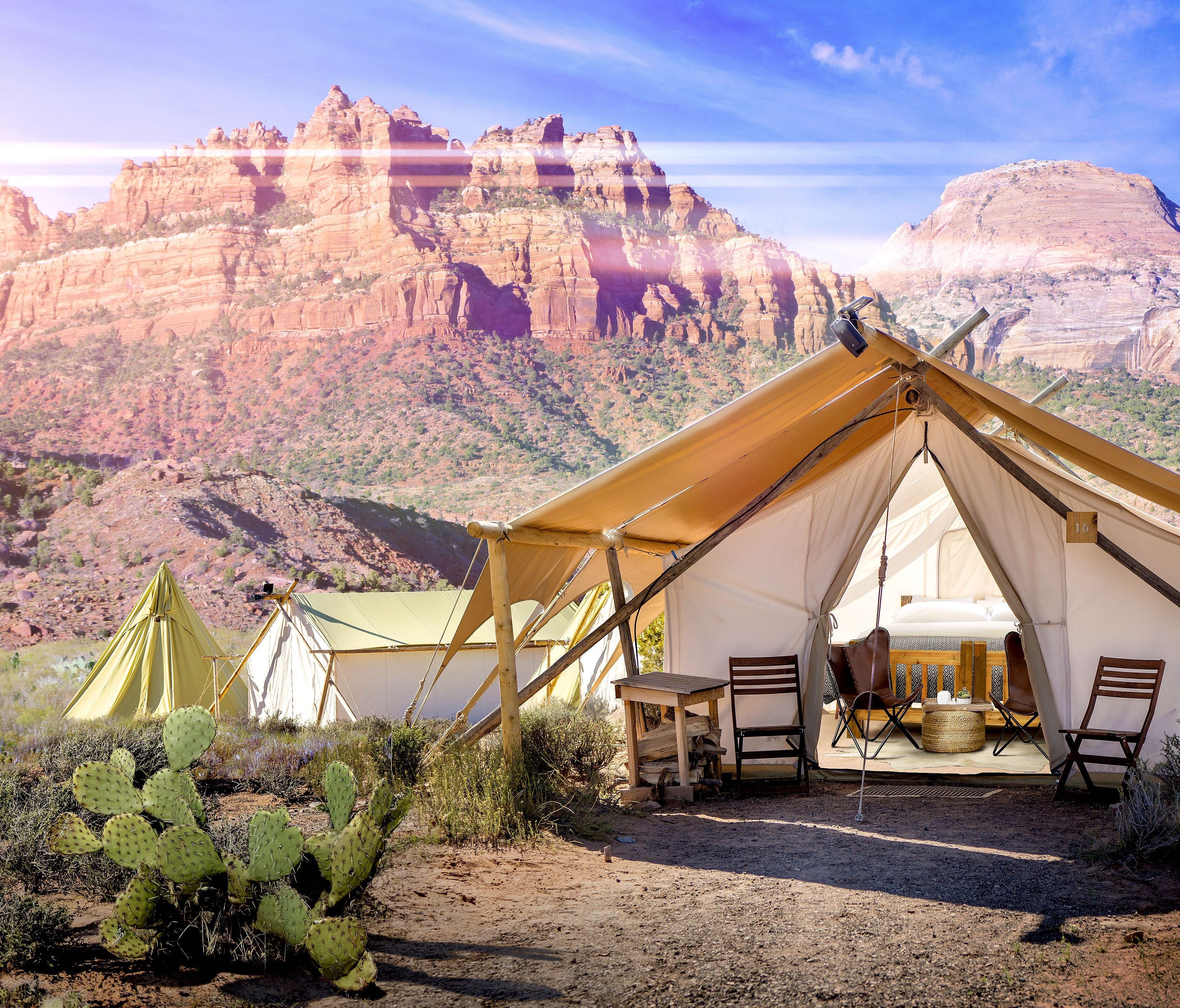 Having opened this August, Under Canvas Zion has stunning views of the area's landscapes.