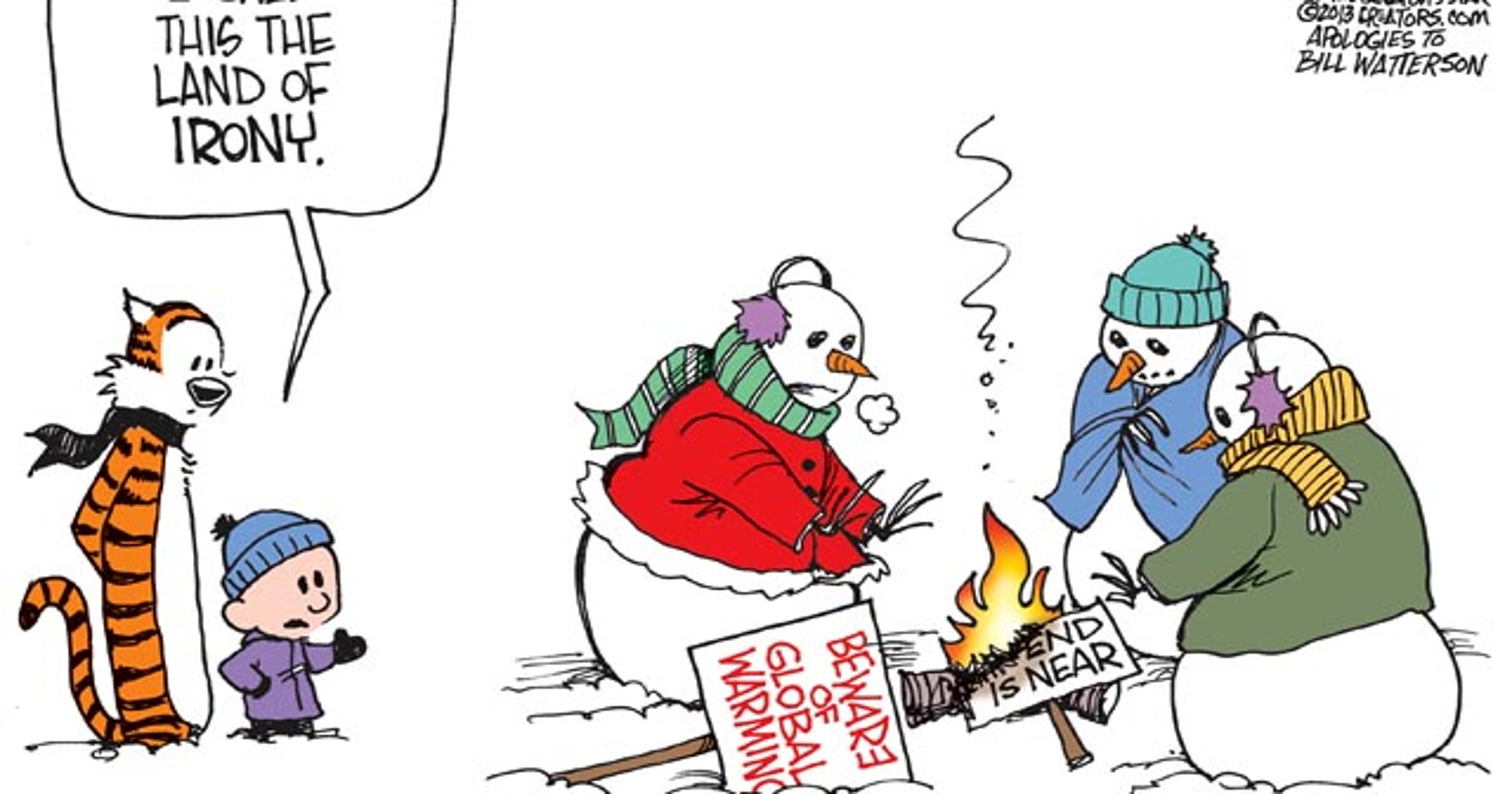 Cartoonist Gary Varvel Calvin S Snowmen And Global Warming