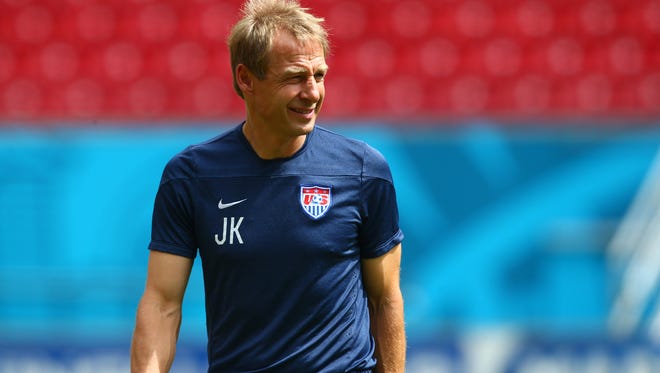 U.S. head coach Jurgen Klinsmann during team training at Arena Pernambuco.