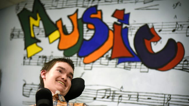 Swanville High School student Ethan Och, talks about his experiences in  band, pep band and marching band despite a battle with spinal muscular atrophy. Och and his former music teacher Gina Christoperson have been named recipients of the National Federation of High Schools' Heart of the Arts award for Section 5, which includes Minnesota, North Dakota, South Dakota, Nebraska, Kansas and Missouri.