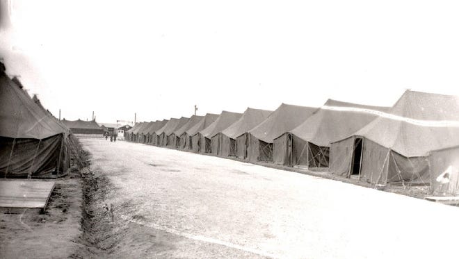 A row of the troop tents at Camp Haven.