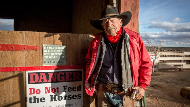 Billy Prewitt of Corralitos Trail Rides at the 250 square-mile Corralitos Ranch outside of Las Cruces, New Mexico. Prewitt has been riding horses and leading parties on trails his whole life and thinks he may have led up to 400 people on trail rides in 2015.