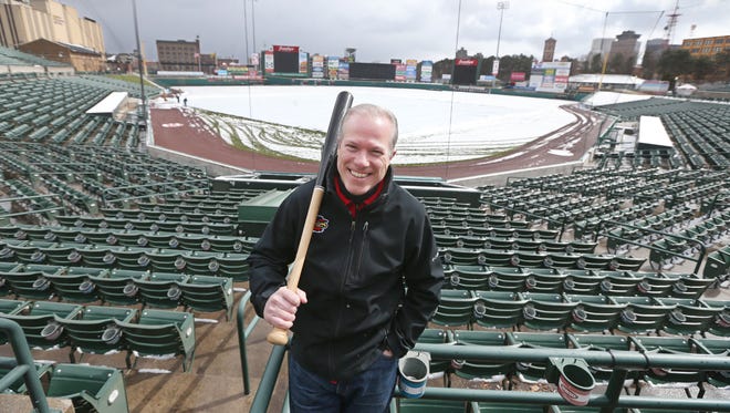 Red Wings general manger Dan Mason at Frontier Field Thursday, April 5, 2018 in Rochester. 