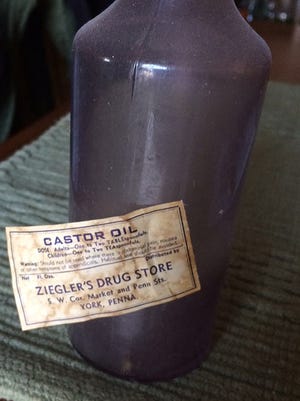 Terry Clay shared this image of a Ziegler's Drug Store castor oil bottle picked up some years ago at an antique shop.