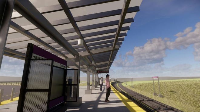 An artist rendering of the Church Street Station planned for 387 Church Street New Bedford as part of South Coast Rail's New Bedford Main Line