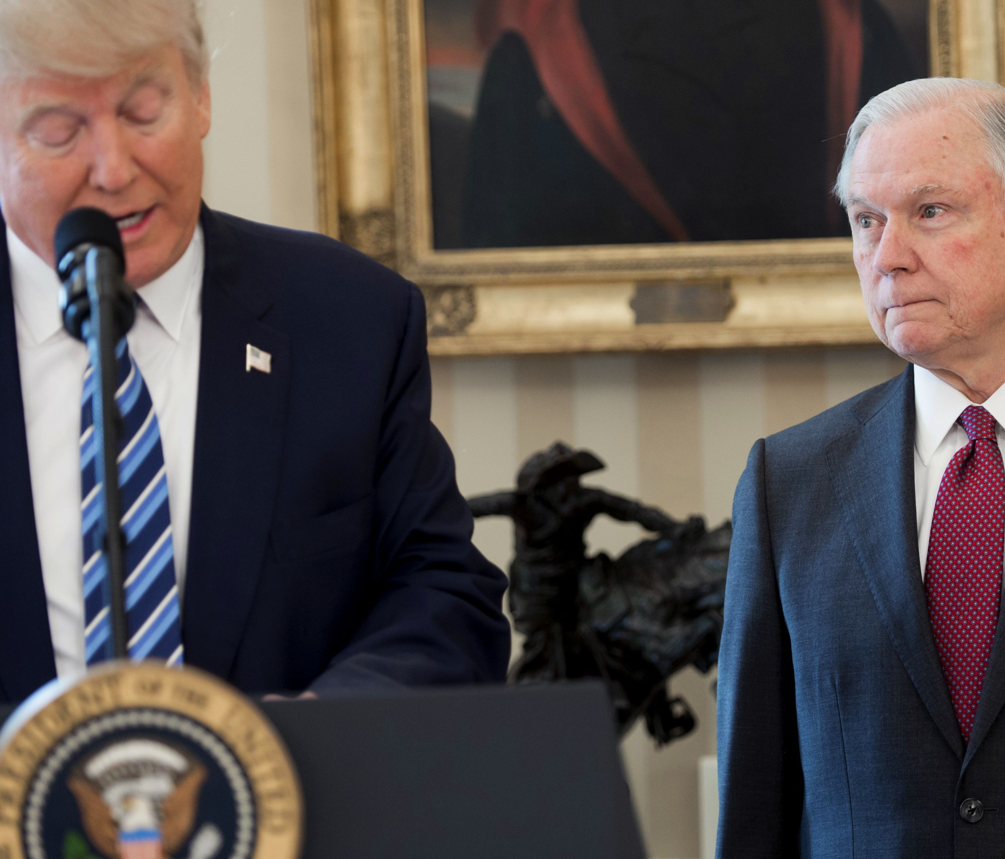President Trump and Attorney General Jeff Sessions.