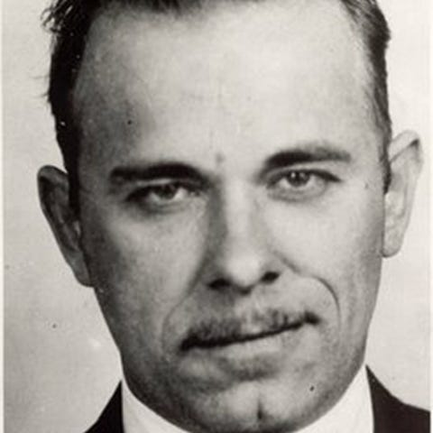 John Dillinger, as he looked at the time of his...