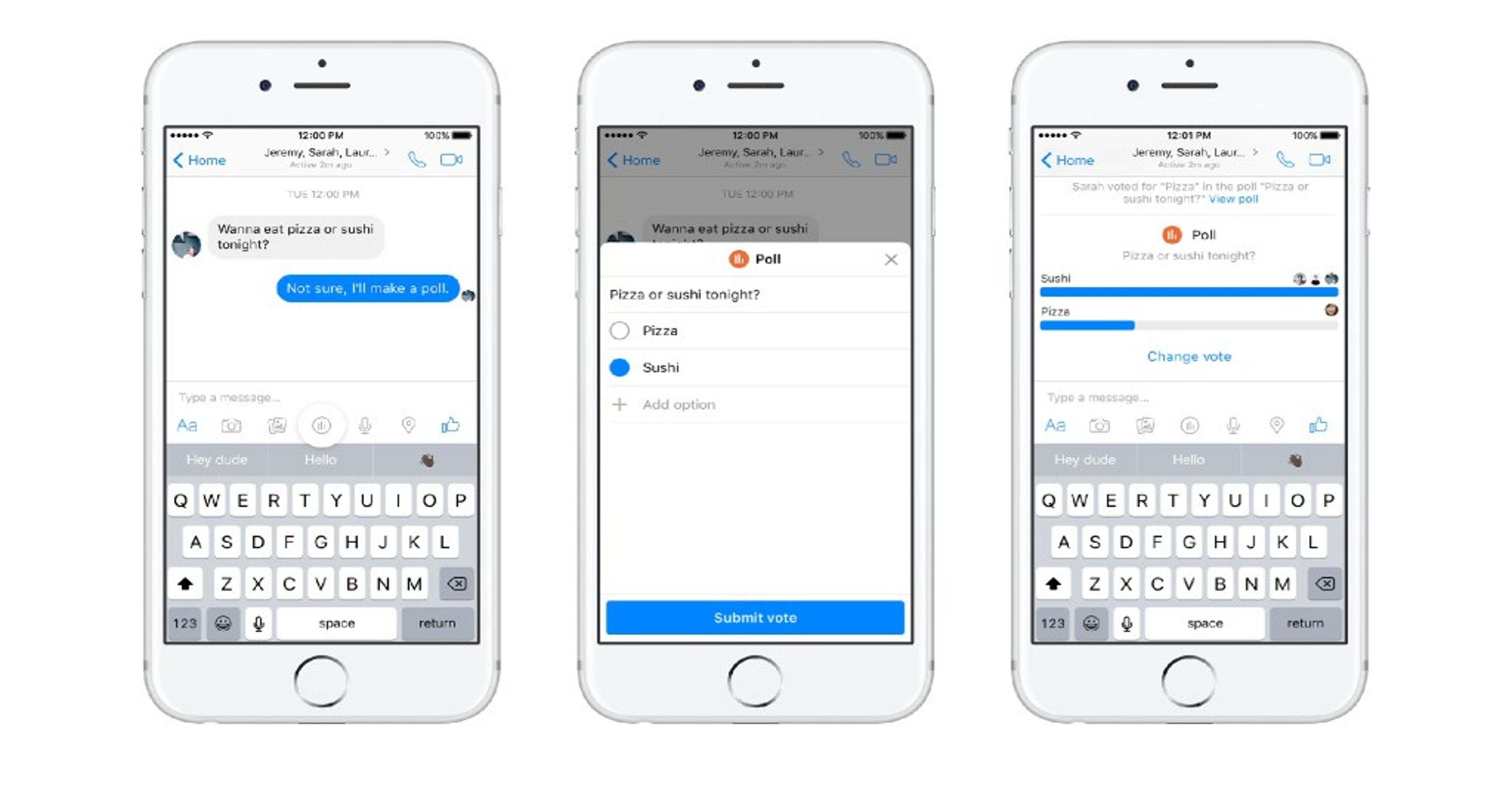 how to delete poll in messenger using android