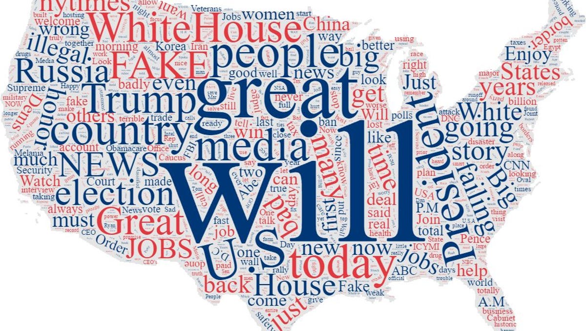 Trump Tweeted These Words More Than Any Others In His First 100 Days Calculate when is one hundred days from today. trump tweeted these words more than any