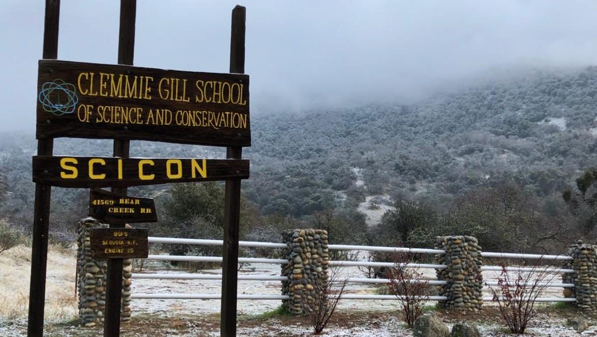 Cold Front Brings Snow To Tulare County Foothills