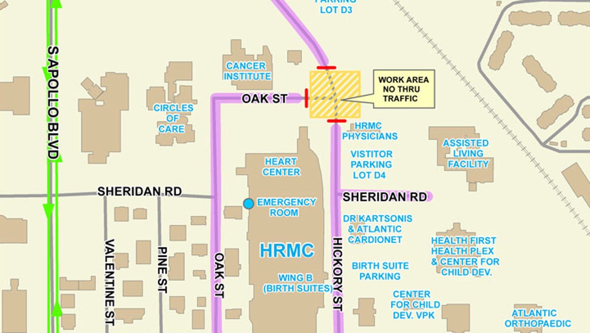 holmes regional center map Hickory Street Closing For 3 Months Near Holmes Regional Medical holmes regional center map