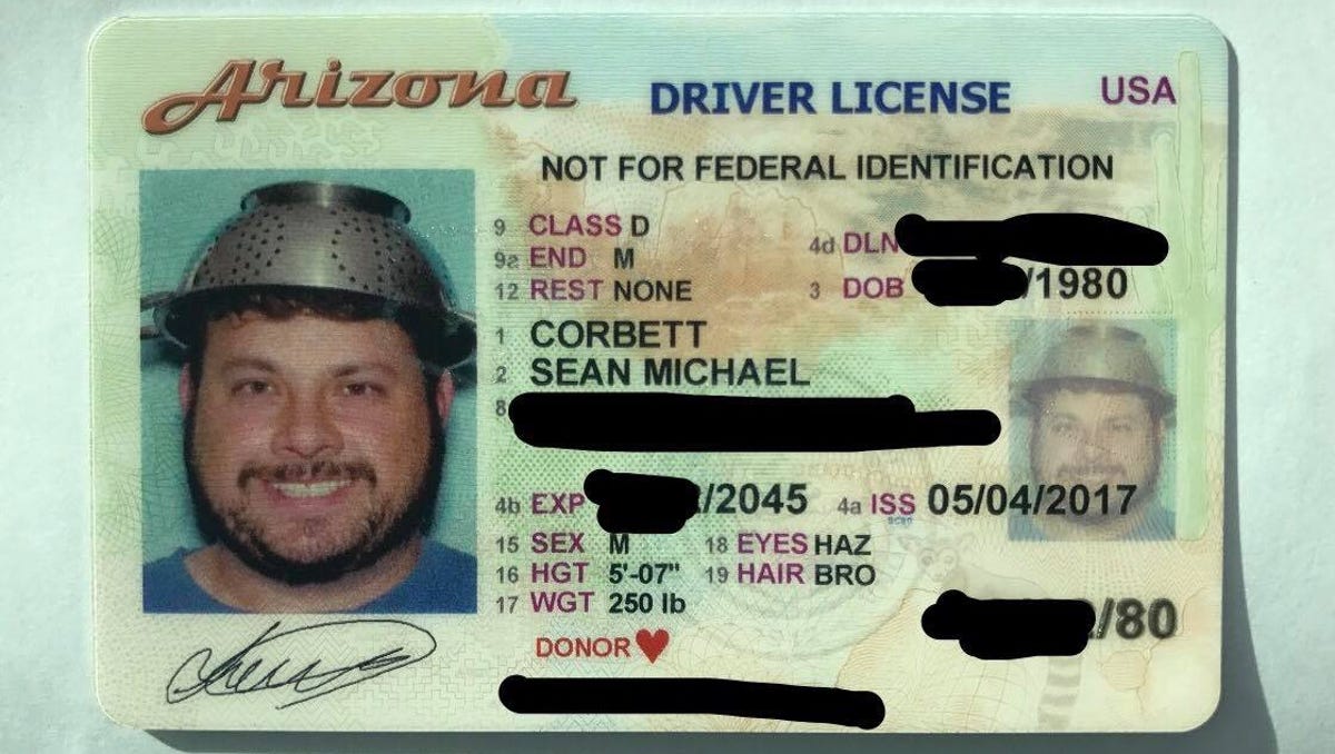 Arizona Man Wears Colander In Driver S License Photo In Name Of Religious Freedom