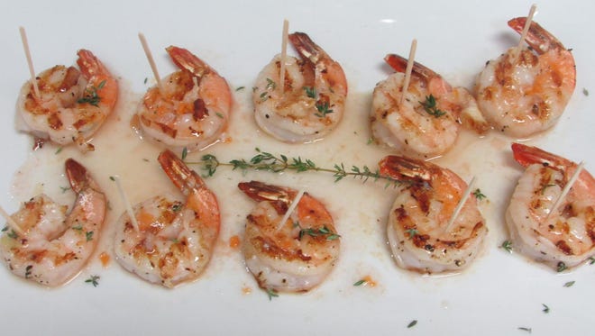 Grilled Shrimp with Habanero & Roasted Garlic Vinaigrette