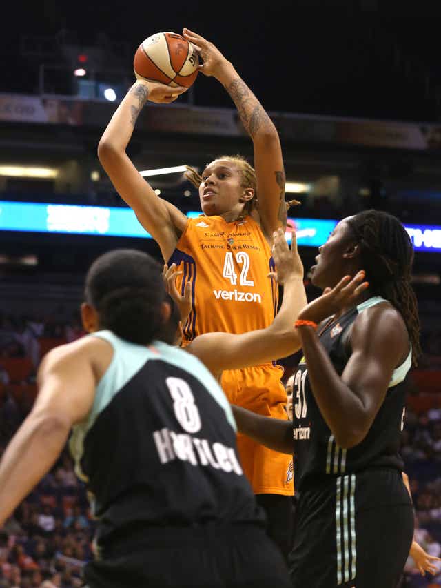Brittney Griner Phoenix Mercury Burn Liberty For 3rd