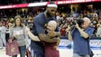 Oct. 1, 2014: Jackie Custer, 16, embraces Cleveland