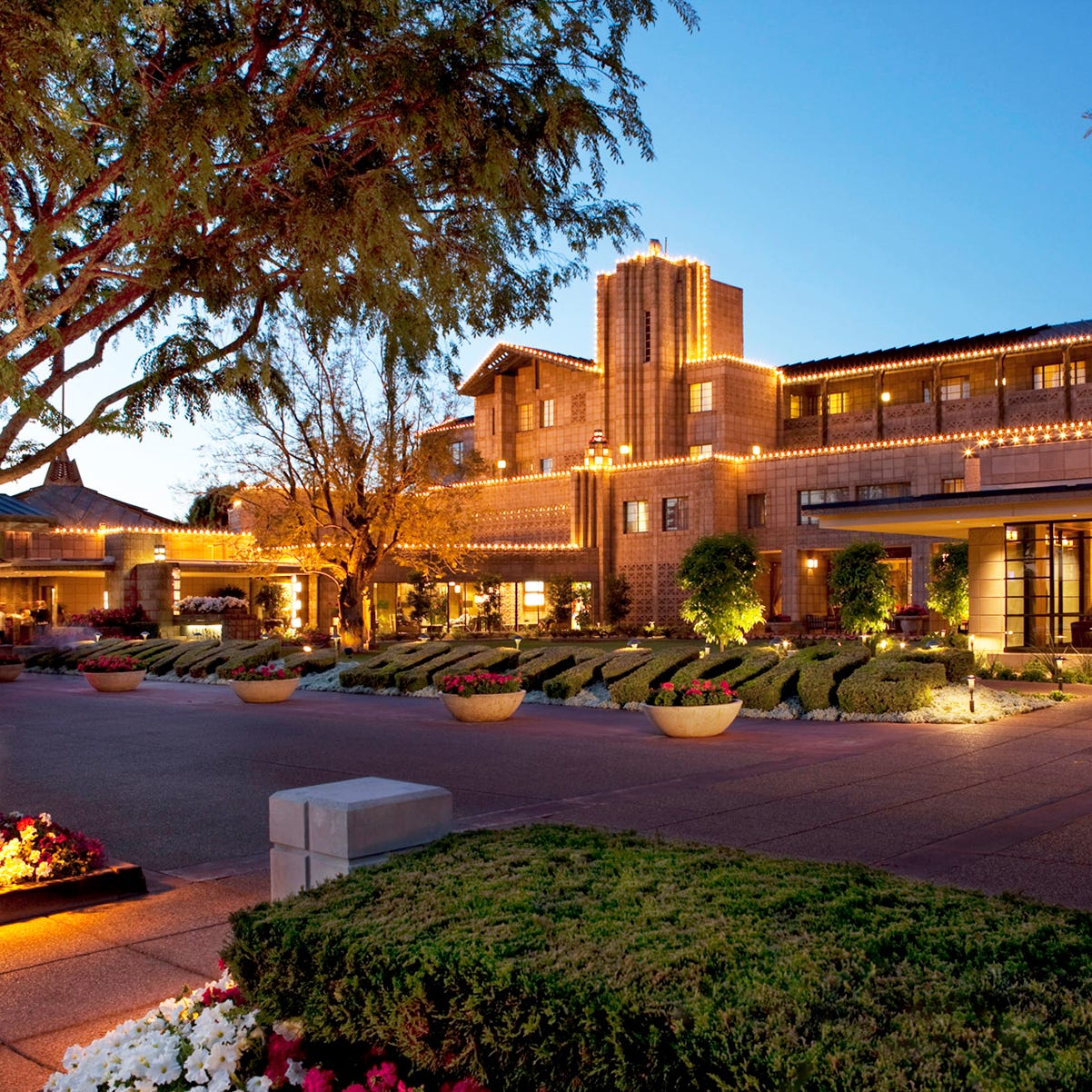 The Arizona Biltmore opened in Phoenix in 1929 and was designed by Frank Lloyd Wright protege Albert Chase McArthur.