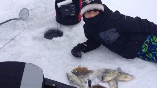 Panfish caught with guide Jarrid Houston in February 2015.
