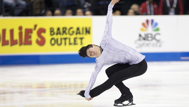 Two-time world champion, four-time national winner Nathan Chen, performs during the senior men's short program at the U.S. Figure Skating Championships earlier this year in Greensboro, N.C. When Skate America kicks off the season this weekend, skaters will relish the chance to get on the ice for competition. Two Grand Prix series events and the Grand Prix Final have been canceled due to the coronavirus pandemic, and prospects of national and world championships being held are uncertain.