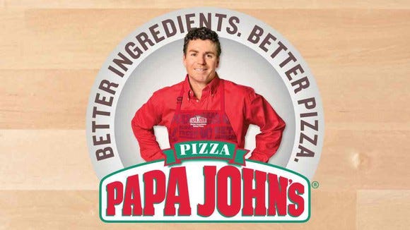 The Papa John's logo featuring John Schnatter.