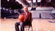 Tony Hinkle sits in Hinkle Fieldhouse named in his