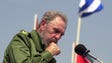 Cuban President Fidel Castro attends a speech shortly