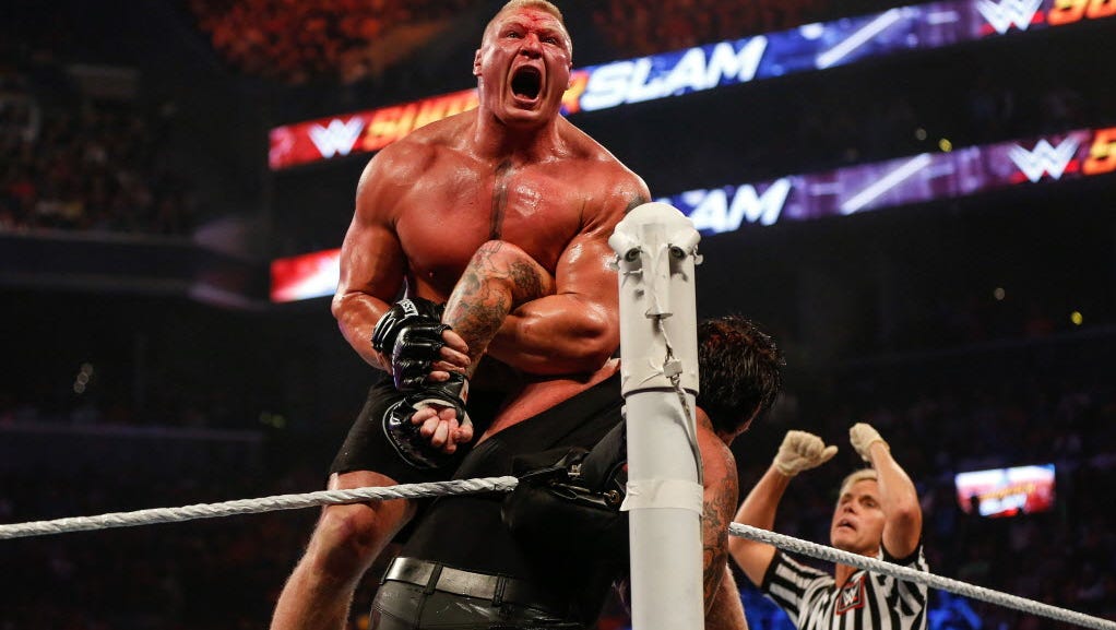 Meyj2goj W2r0m From wwe battleground, brock lesnar wants to become the wwe world heavyweight champion, but he was interrupted by the undertaker who vows to get his revenge against brock lesnar, the undertaker is very angry. https www usatoday com story sports ufc 2016 07 06 brock lesnar family life ufc pro wrestling 86777418