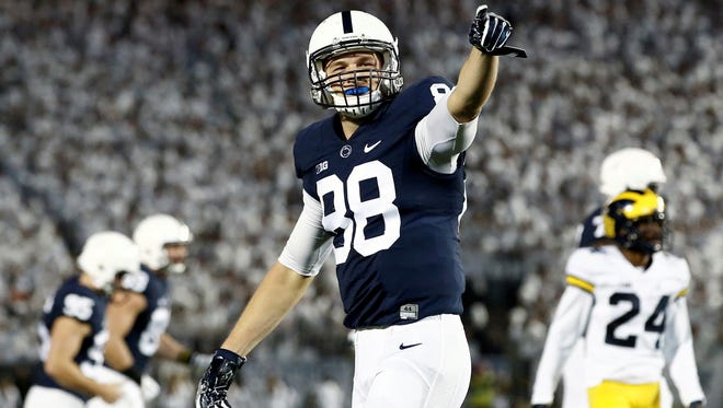 Tight end Mike Gesicki is shown during his Penn State days.