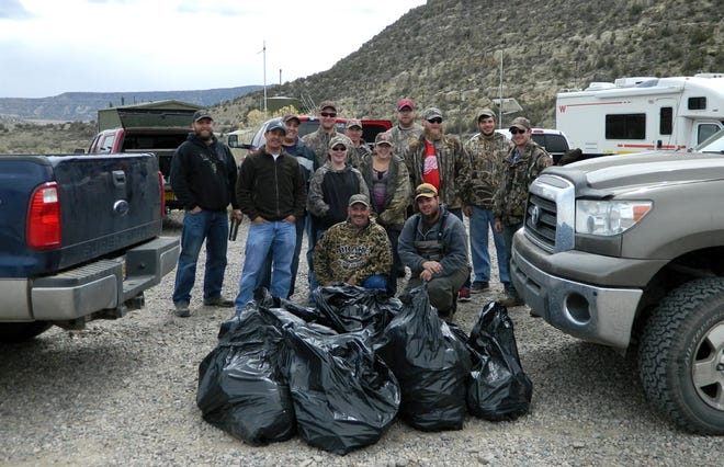 Ducks Unlimited cleaned up 200 pounds of trash along the San Juan River on April 5 near Munoz Day Use Area. (Courtesy of Jason Clark) ID=31945431 ID=31945431